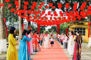 Học sinh Bắc Ninh hân hoan trong ngày tựu trường (ảnh: TL).