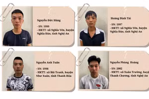 Nhóm đối tượng trong vụ án.