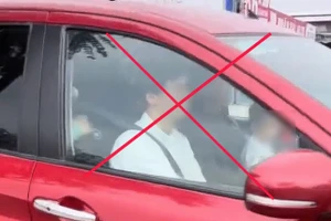 Hình ảnh người dân ghi lại sáng 22/2 trên đường Vũ Đức Thận.