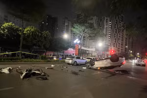 Hiện trường vụ tai nạn.