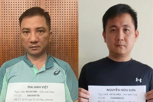 Chủ mưu, cầm đầu Mai Anh Việt (SN 1981) và Nguyễn Hữu Sơn (SN 1984).