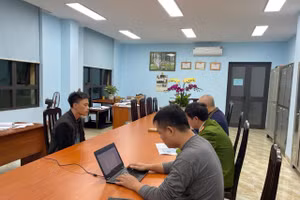 Công an làm việc với Tống Anh Tuấn.