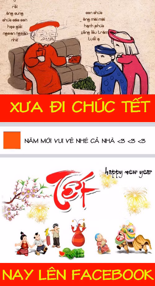 Giờ việc chúc Tết vô cùng đơn giản.