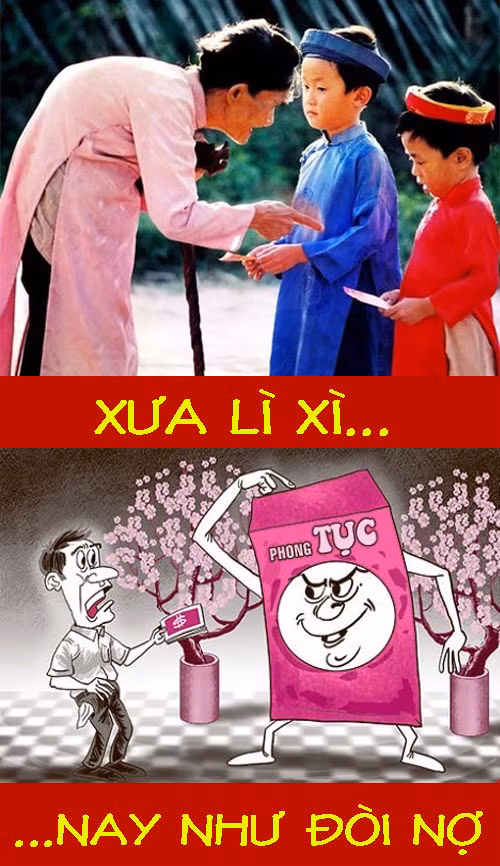 Lì xì ngày Tết dường như đó không còn đơn giản là trao sự may mắn nữa.