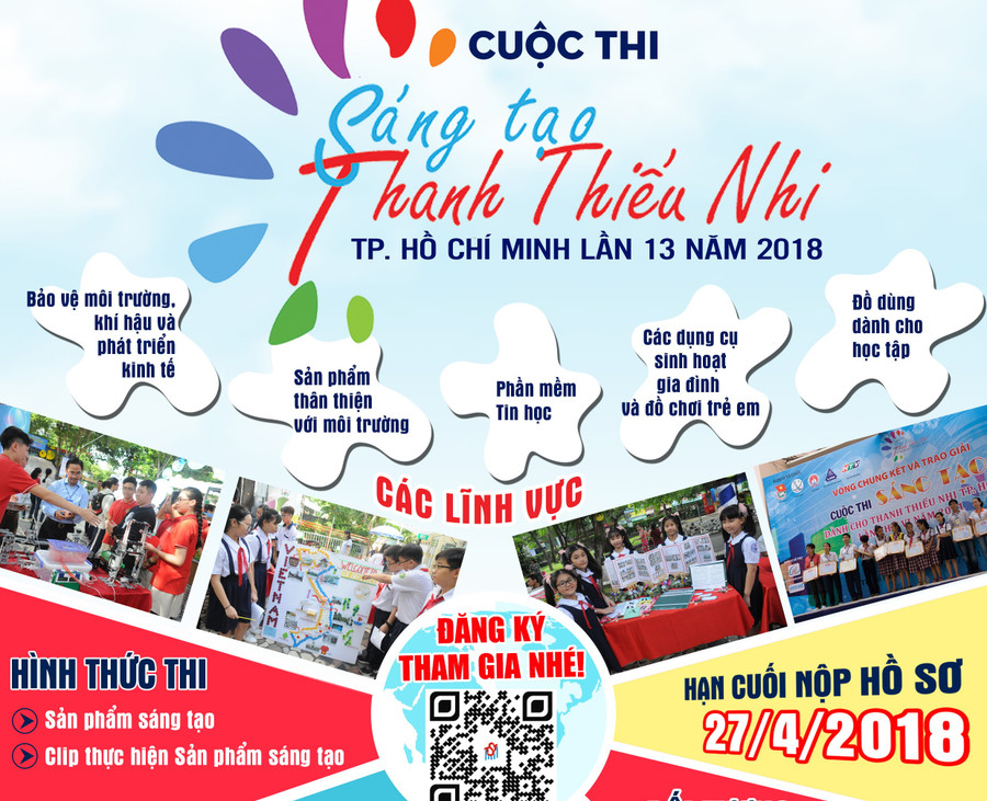  Poster cuộc thi Sáng tạo cho Thanh thiếu nhi năm 2018 