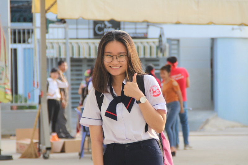 Em Trần Phương Vi tự tin trước bài thi Ngữ Văn