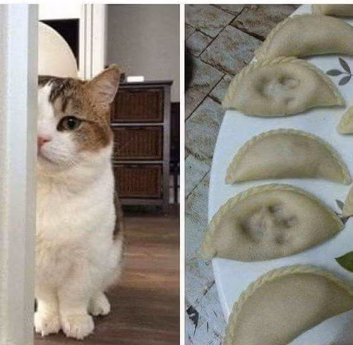 Thợ làm bánh giấu mặt.