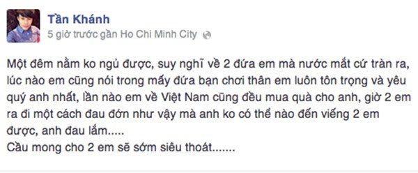 Tần Khánh chia sẻ thông tin Thái Phong Vũ bị sát hại tại Mỹ Tần Khánh chia sẻ thông tin Thái Phong Vũ bị sát hại tại Mỹ