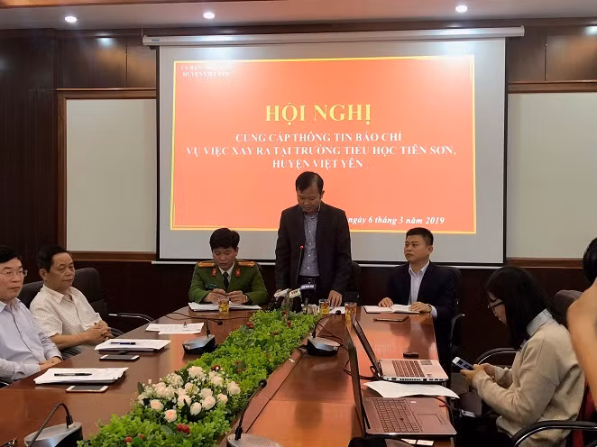 Ông Nguyễn Đại Lượng - Phó Chủ tịch UBND huyện Việt Yên thông tin sự việc 