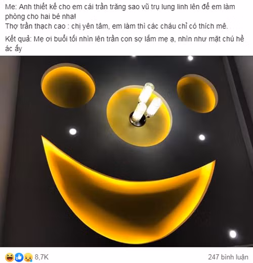 Mẹ trẻ thót tim khi xem sản phẩm của thợ trần thạch cao