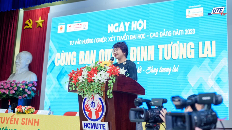 PGS.TS Nguyễn Thu Thủy, Vụ trưởng Vụ Giáo dục Đại học (Bộ GD&ĐT) phát biểu tại Ngày mở lần thứ 16.