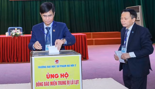 Trường ĐH SP HN2 phát huy tinh thần tương thân tương ái