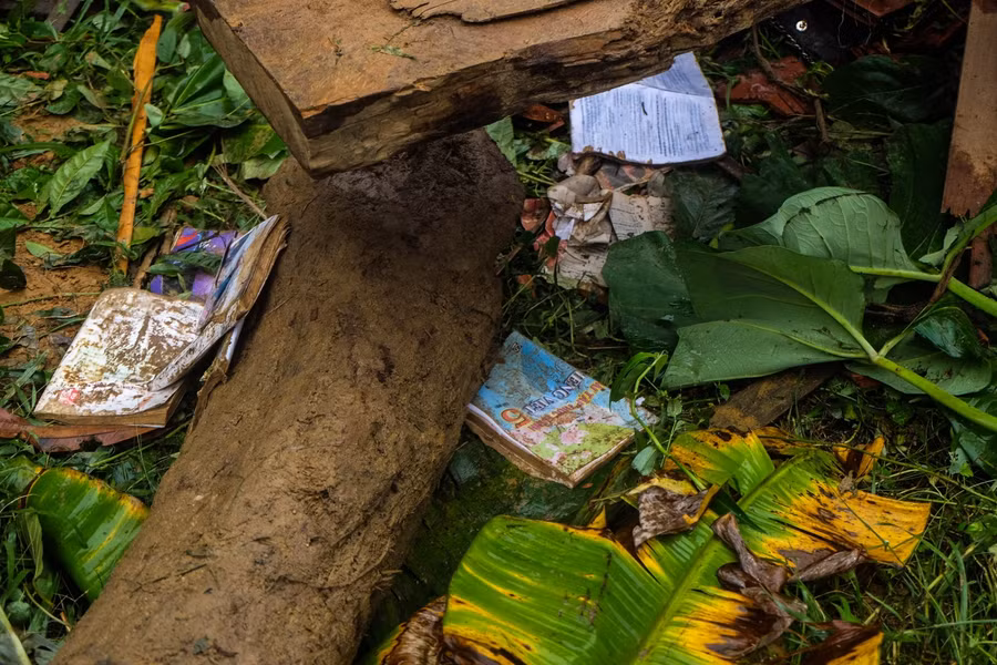 Khung cảnh hết sức bi thương và đau xót.