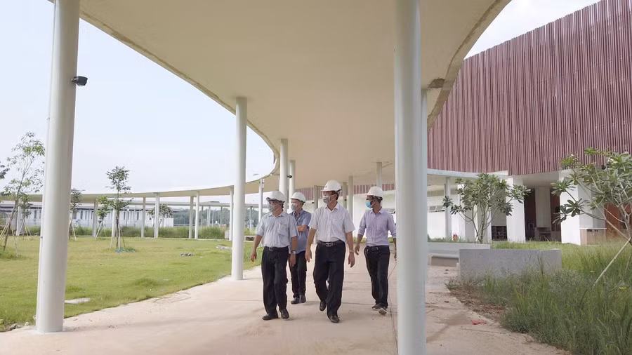 Trường ĐH Việt Đức có không gian thoáng, rộng.