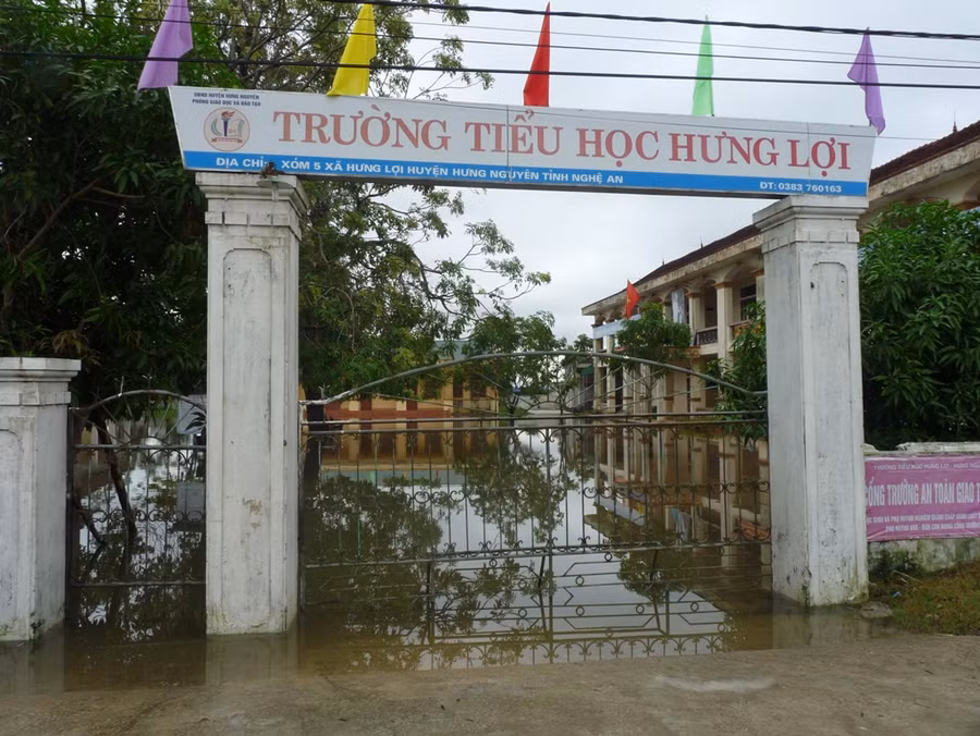 Trường Tiểu học và Mầm non Hưng Lợi, huyện Hưng Nguyên vẫn đang cho toàn bộ học sinh nghỉ học