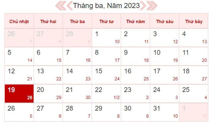 Xem lịch âm ngày 19/3: Không tốt cho việc cưới hỏi, khai trương