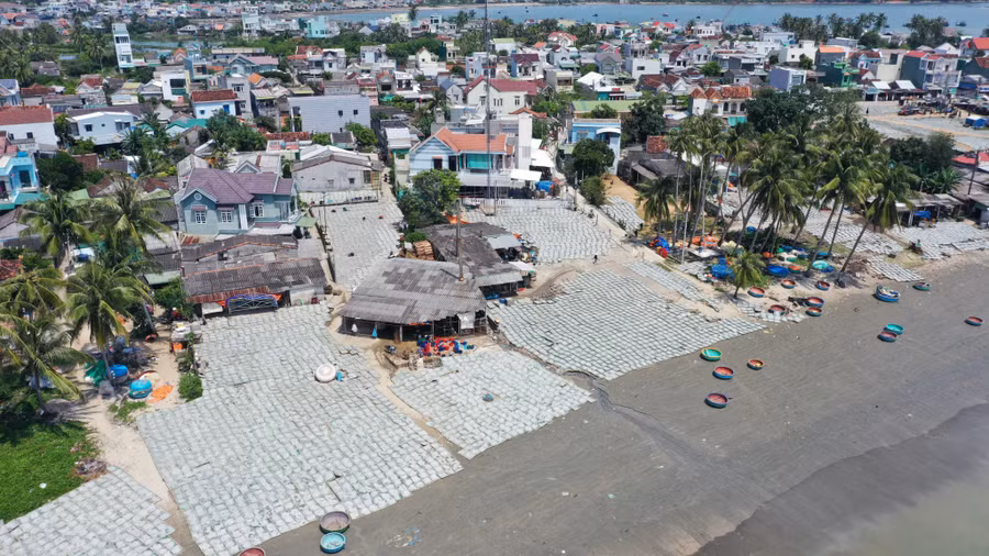 Thôn An Vĩnh, xã Tịnh Kỳ, TP. Quảng Ngãi (tỉnh Quảng Ngãi) nổi tiếng với nghề hấp cá cơm với tuổi đời hàng chục năm. Vào mùa cá cơm, trung bình mỗi ngày 1 lò ở đây hấp khoảng 4 tấn cá.