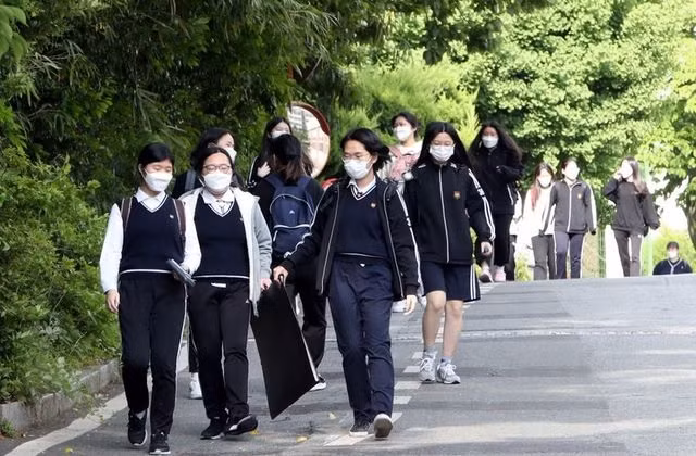 Học sinh trung học Hàn Quốc.