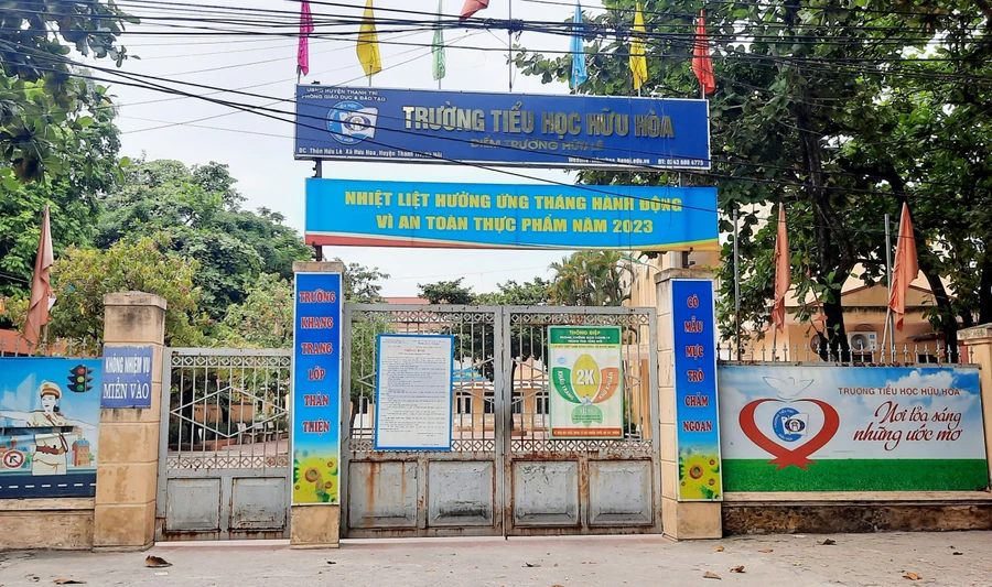 Trường Tiểu học Hữu Hòa - điểm trường Hữu Lễ (Thanh Trì, Hà Nội). Ảnh: Đình Tuệ.