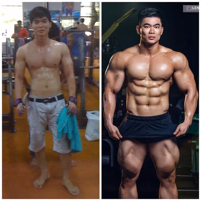 Chàng trai ăn ức gà tập gym tăng cân lên 100 kg