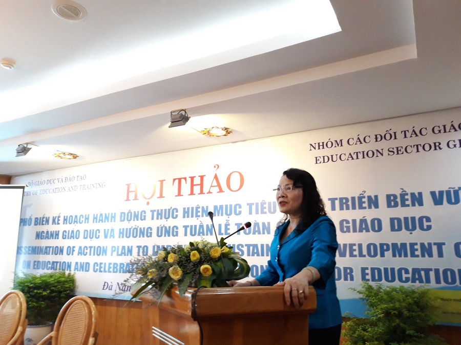 Thứ trưởng Nguyễn Thị Nghĩa phát biểu khai mạc Hội thảo