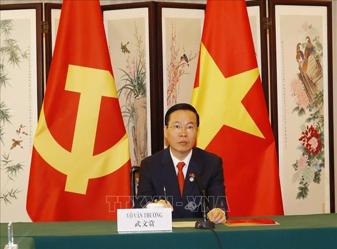 Thường trực Ban Bí thư Võ Văn Thưởng hội đàm với Ủy viên Thường vụ Bộ Chính trị Đảng Cộng sản Trung Quốc Thái Kỳ. Ảnh: Trí Dũng/TTXVN Thường trực Ban Bí thư Võ Văn Thưởng hội đàm với Ủy viên Thường vụ Bộ Chính trị Đảng Cộng sản Trung Quốc Thái Kỳ. Ảnh: Trí Dũng/TTXVN