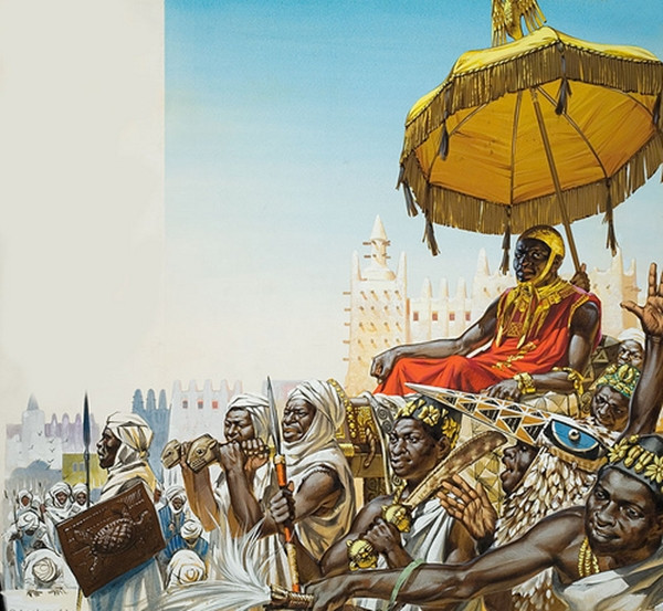 Ai là người giàu có nhất lịch sử nhân loại? ảnh 2 Mansa Musa lên ngôi năm 1312, trong lúc Mali đã là một Đế quốc hùng mạnh và nắm trong tay các tuyến đường thương mại trọng yếu.
