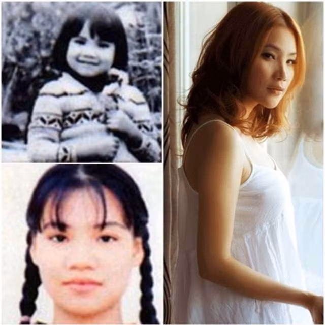  Ngày còn bé, khuôn mặt của Hồ Quỳnh Hương hơi vuông nhưng thời gian và các phương pháp làm đẹp đã giúp nữ ca sĩ này có gương mặt Vline thời thượng tuy gặp không ít sóng gió. 