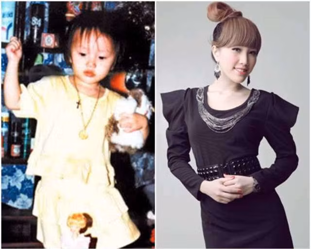  Dù nhan sắc hiện tại không ít lần bị nghi đã can thiệp dao kéo nhưng phải công nhận Bảo Thy thời bé rất xinh đẹp và dễ thương. 