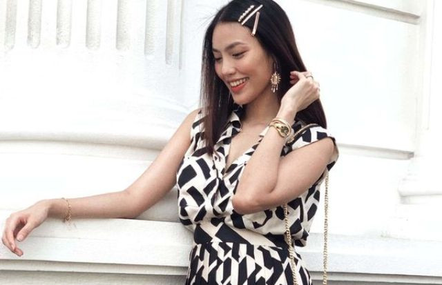 Chiếc váy thần thánh giúp bà bầu Lan Khuê đẹp mọi hoàn cảnh