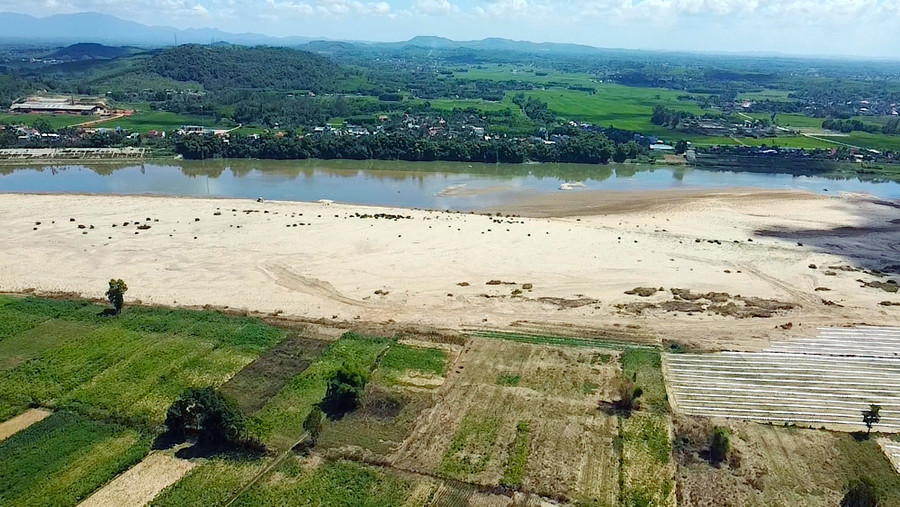 An Tráng là mỏ cát duy nhất trên địa bàn huyện Tư Nghĩa được cấp phép khai thác.