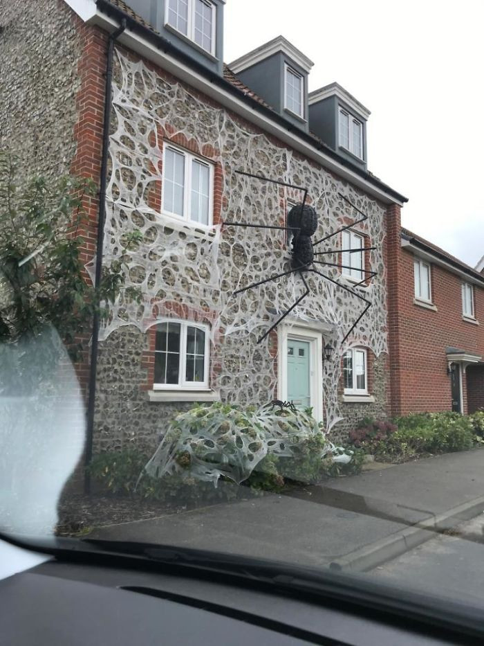 I Think My Neighbor Won The Halloween Decor Contests Even Though There Wasn