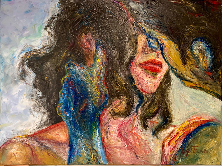 Tác phẩm &apos;Kiss me&apos; của hoạ sĩ Ly Trần.