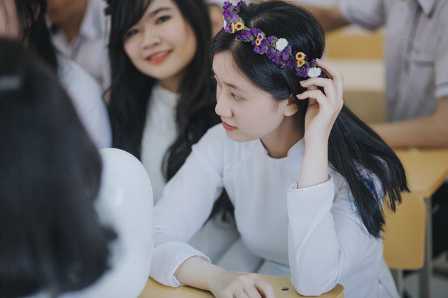 “Đặc sản” của lớp 12A7 là rất nhiều bạn nữ xinh xắn.