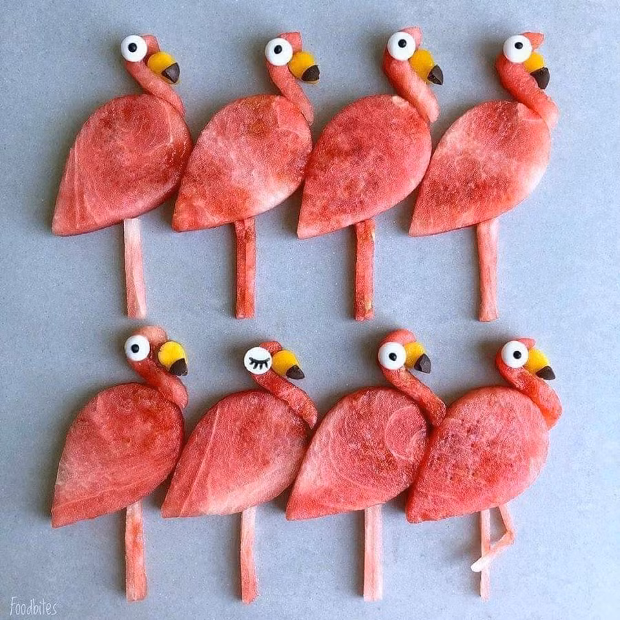 Hồng hạc làm bằng dưa hấu