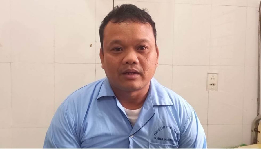 Kiểm lâm Tâm bị đối tượng lạ hành hung gây thương tích.