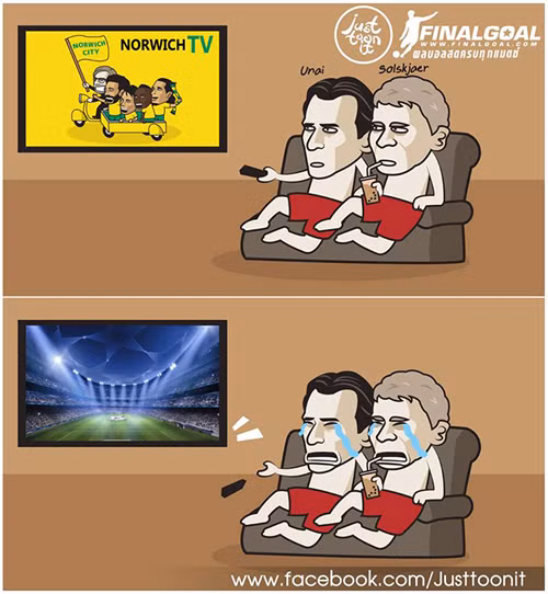 MU và Arsenal khóc ròng khi phải ngồi nhà xem Cup C1 qua tivi.