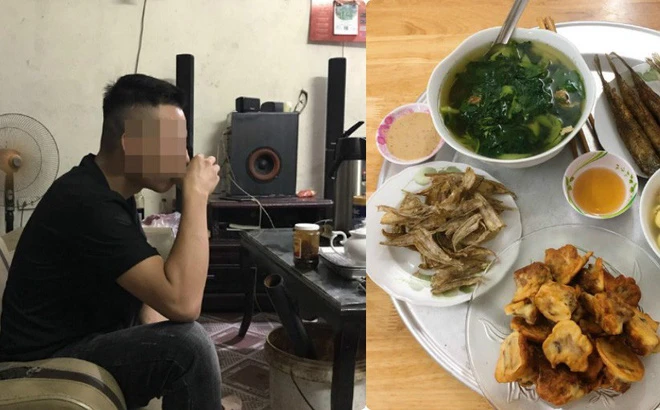 Mâm cơm gây xúc động.
