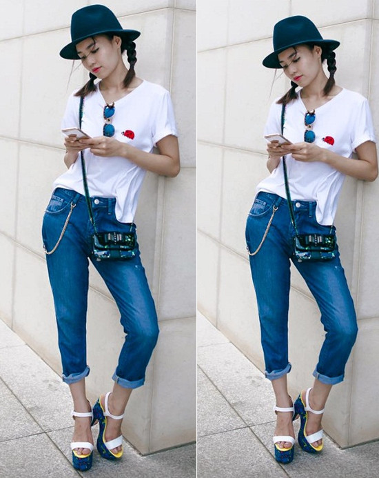 Học mỹ nhân Việt “công thức” mix đồ với áo phông trắng tuyệt xinh ảnh 7 Học mỹ nhân Việt “công thức” mix đồ với áo phông trắng tuyệt xinh ảnh 7