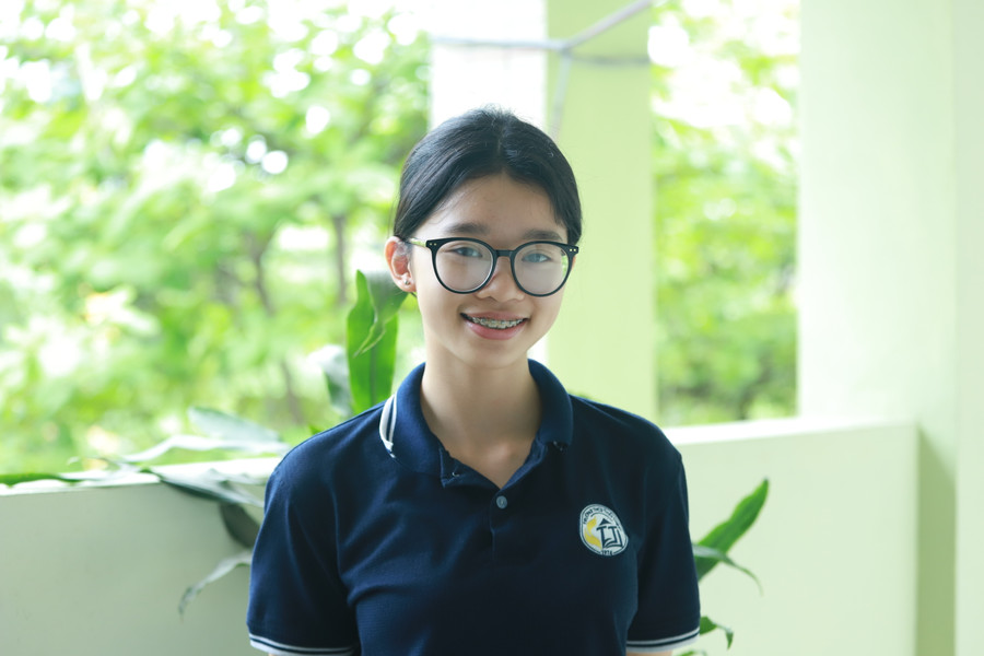 Tuệ Minh (trái) và Gia Khang - học sinh Trường THCS Thái Thịnh. Tuệ Minh (trái) và Gia Khang - học sinh Trường THCS Thái Thịnh.