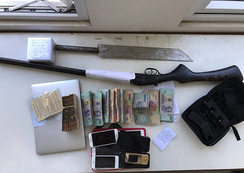 Tang vật thu giữ trong vụ án. Ảnh: C.A Tang vật thu giữ trong vụ án. Ảnh: C.A