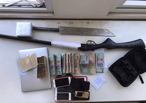Tang vật thu giữ trong vụ án. Ảnh: C.A