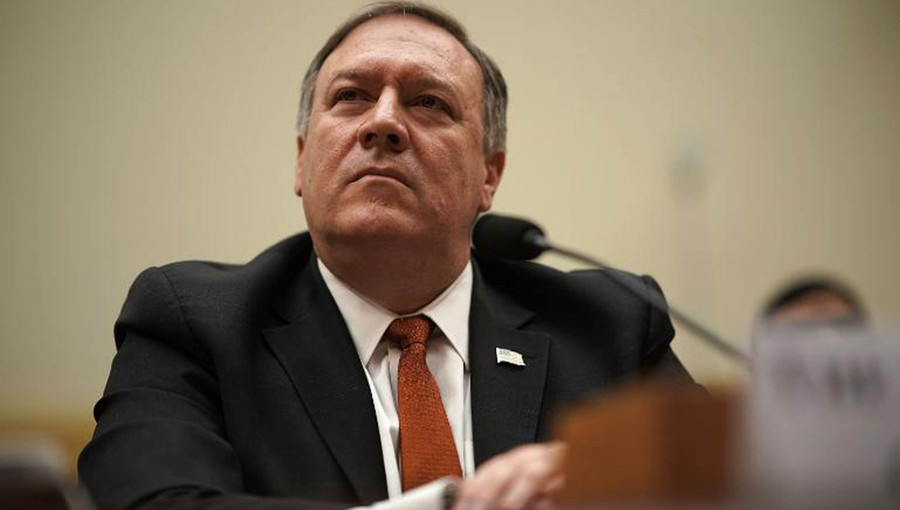 Bộ trưởng Ngoại giao Hoa Kỳ Mike Pompeo làm chứng trong một buổi điều trần trước Ủy ban Ngoại giao về "Tăng cường Ngoại giao Mỹ: Xem xét ngân sách, hoạt động và ưu tiên chính sách của Bộ Ngoại giao”