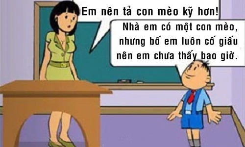 Học trò không thể làm văn vì bố 