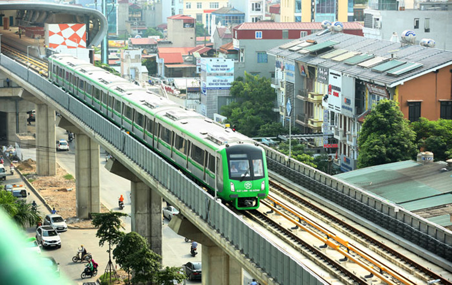 Đường sắt trên cao Cát Linh - Hà Đông trong quá trình thử nghiệm