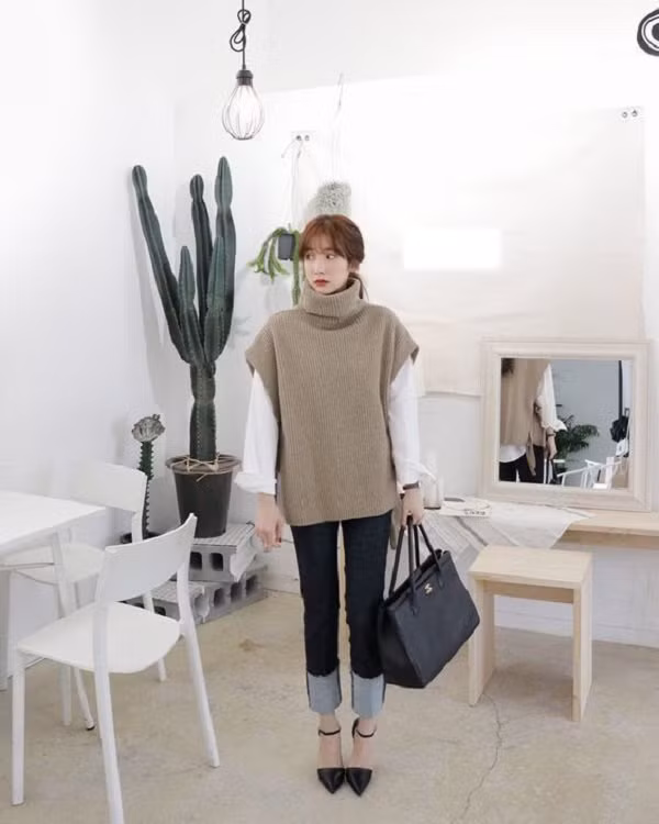 voi mot chiec ao len co lo, chi em co "ca ro" cong thuc phoi hop chuan xinh xan - 16