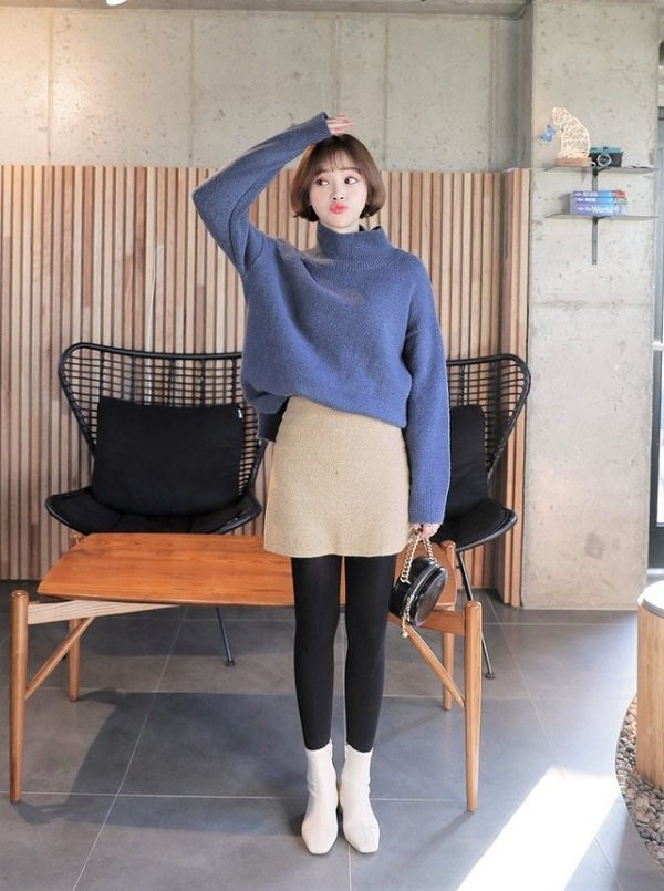 Công thức phối áo len cổ lọ chuẩn xinh xắn ảnh 1 voi mot chiec ao len co lo, chi em co "ca ro" cong thuc phoi hop chuan xinh xan - 1
