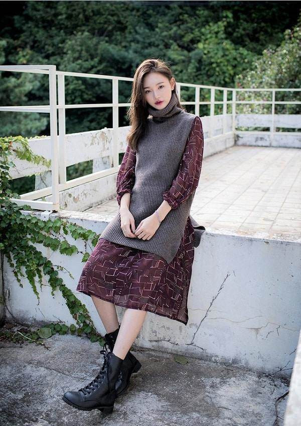 Công thức phối áo len cổ lọ chuẩn xinh xắn ảnh 6 voi mot chiec ao len co lo, chi em co "ca ro" cong thuc phoi hop chuan xinh xan - 7