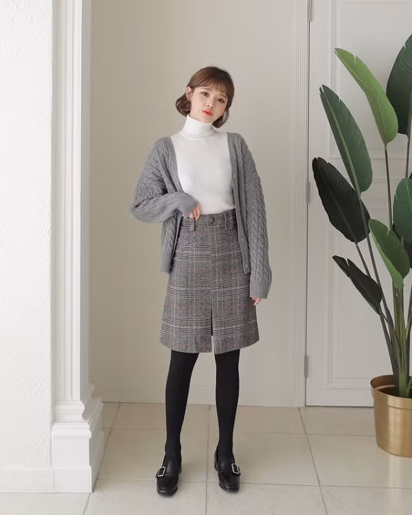 voi mot chiec ao len co lo, chi em co "ca ro" cong thuc phoi hop chuan xinh xan - 14