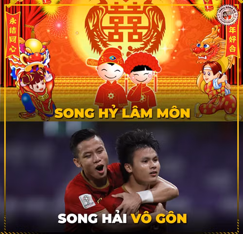 Đúng là Song hỷ lâm môn mà.